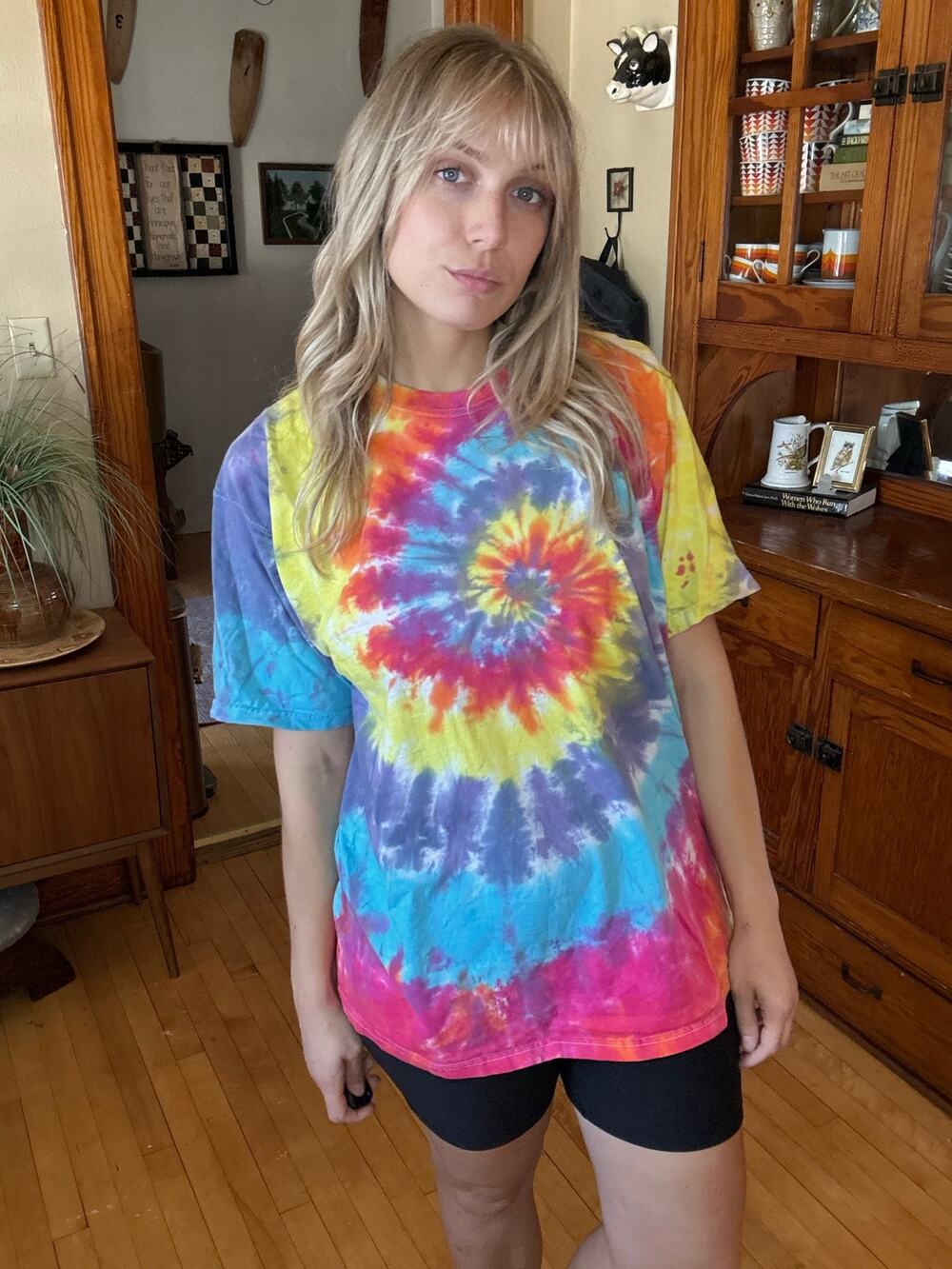 Vintage XL Tie Dye T Shirt Summer Hippie Grateful Dead Summer Buffet Woodstock